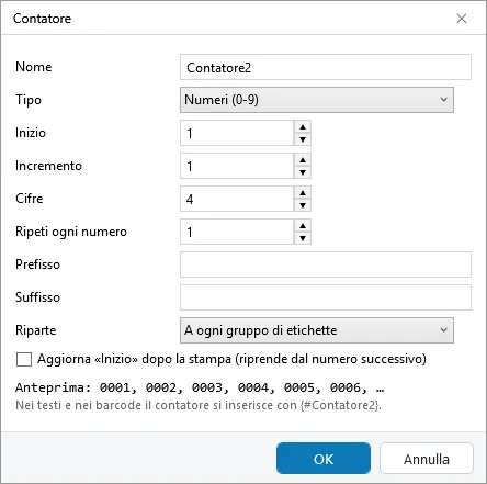 Un contatore per i numeri progressivi